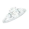 thumbnail image 1 of Rosec Jewels Lab Created Diamond Engagement Ring - 3 Stone Ring - EF-VS Quality, 10K White Gold, US 6.50, 1 of 9