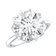 thumbnail image 1 of Rosec Jewels Lab Created Diamond Engagement Ring 5 Carat - IGI Certified (E-VS1 Quality) - Big Diamond Ring for Women, 14K White Gold, US 8.50, 1 of 8