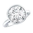 thumbnail image 1 of Rosec Jewels Lab Created Diamond Engagement Ring for Women (5 Ct, E-VS1 Quality) - IGI Certified Big Diamond Ring, 925 Sterling Silver, US 4.00, 1 of 8