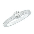 thumbnail image 1 of Rosec Jewels Lab Created Diamond Engagement Ring for Women - Minimalist Ring - EF-VS Quality, 18K White Gold, US 8.50, 1 of 8