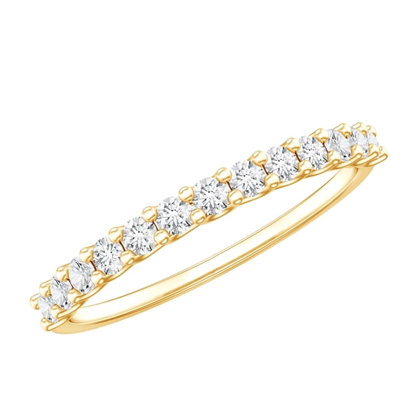 Rosec Jewels Lab Created Diamond Eternity Ring - Ef-Vs Quality Certified Diamond Thin Stackable Ring - Ready to Gift, 18K Yellow Gold, US 12.00