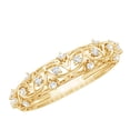 thumbnail image 1 of Rosec Jewels Lab Created Diamond Eternity Ring (Ef-Vs Quality) - Filigree Wedding Band Ring for Bride, 18K Yellow Gold, US 5.00, 1 of 9