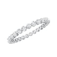 thumbnail image 1 of Rosec Jewels Lab Created Diamond Eternity Ring for Women - Stackable Ring - EF-VS Grade - Ready to Gift, 925 Sterling Silver, US 4.00, 1 of 9