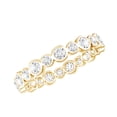 thumbnail image 1 of Rosec Jewels Lab Created Diamond Eternity Ring for Women - Wedding Anniversary Ring - EF-VS Quality, 18K Yellow Gold, US 9.50, 1 of 9