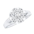 thumbnail image 1 of Rosec Jewels Lab Created Diamond Flower Engagement Ring - EF-VS Quality | Ready to Gift, 14K White Gold, US 12.50, 1 of 6