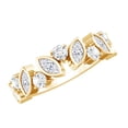 thumbnail image 1 of Rosec Jewels Lab Created Diamond Half Eternity Anniversary Ring for Women - Ready to Gift for Christmas, 14K Yellow Gold, US 12.50, 1 of 9