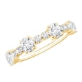 thumbnail image 1 of Rosec Jewels Lab Created Diamond Half Eternity Ring (Ef-Vs Quality) - Promise Ring for Valentines Day Gift, 14K Yellow Gold, US 3.00, 1 of 9