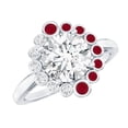 thumbnail image 1 of Rosec Jewels Lab Created Diamond Halo Engagement Ring - Womens Statement Ring - Authentically Certified, 10K White Gold, US 6.00, 1 of 6