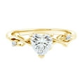 thumbnail image 1 of Rosec Jewels Lab Created Diamond Heart Engagement Ring - 7 mm - 1 Ct - EF-VS Quality, 14K Yellow Gold, US 3.00, 1 of 8