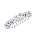thumbnail image 1 of Rosec Jewels Lab Created Diamond Heart Engagement Ring for Women (5 mm, 0.50 Ct, EF-VS Grade), 18K White Gold, US 3.50, 1 of 9