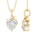thumbnail image 1 of Rosec Jewels Lab Created Diamond Heart Pendant - 2 Ct - EF-VS Grade - Gift for Valentines Day, 14K Yellow Gold, 1 of 8