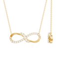 thumbnail image 1 of Rosec Jewels Lab Created Diamond Infinity Necklace for Women - EF-VS Grade - Ready to Gift for Valentines, 18K Yellow Gold, 1 of 8