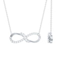 thumbnail image 1 of Rosec Jewels Lab Created Diamond Infinity Necklace for Women - EF-VS Grade - Ready to Gift for Valentines, 925 Sterling Silver, 1 of 8