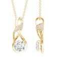 thumbnail image 1 of Rosec Jewels Lab Created Diamond Infinity Necklace with Chain - Knot Necklace - EF-VS Quality - Ready to Gift, 10K Yellow Gold, 1 of 8