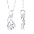 thumbnail image 1 of Rosec Jewels Lab Created Diamond Infinity Necklace with Chain - Knot Necklace - EF-VS Quality - Ready to Gift, 14K White Gold, 1 of 8