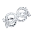thumbnail image 1 of Rosec Jewels Lab Created Diamond Infinity Ring (Ef-VS Quality) - Knot Ring for Valentines Day Gift, 925 Sterling Silver, US 4.00, 1 of 8
