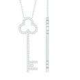 thumbnail image 1 of Rosec Jewels - Lab Created Diamond Key Necklace for Women - EF-VS Quality - Ready to Gift, 10K White Gold, 1 of 8