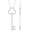 thumbnail image 1 of Rosec Jewels - Lab Created Diamond Key Necklace for Women - EF-VS Quality - Ready to Gift, 18K White Gold, 1 of 7