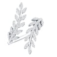thumbnail image 1 of Rosec Jewels - Lab Created Diamond Leaf Wrap Ring (Ef-Vs Quality) - Pave Diamond Cocktail Ring, 14K White Gold, US 3.50, 1 of 9
