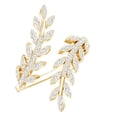 thumbnail image 1 of Rosec Jewels - Lab Created Diamond Leaf Wrap Ring (Ef-Vs Quality) - Pave Diamond Cocktail Ring, 18K Yellow Gold, US 5.00, 1 of 9