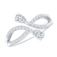 thumbnail image 1 of Rosec Jewels Lab Created Diamond Promise Infinity Ring - Minimalist Ring - EF-VS Quality, 14K White Gold, US 11.50, 1 of 8