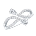 thumbnail image 1 of Rosec Jewels Lab Created Diamond Promise Infinity Ring - Minimalist Ring - EF-VS Quality, 925 Sterling Silver, US 4.00, 1 of 8