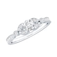 thumbnail image 1 of Rosec Jewels - Lab Created Diamond Promise Ring (EF-VS Grade) - Vintage Style Ring, 925 Sterling Silver, US 4.00, 1 of 9