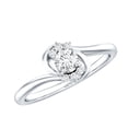 thumbnail image 1 of Rosec Jewels Lab Created Diamond Promise Ring for Women - Bypass Ring - EF-VS Quality - Ready to Gift for Valentines Day, 925 Sterling Silver, US 4.00, 1 of 8