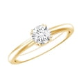 thumbnail image 1 of Rosec Jewels Lab Created Diamond Ring 0.5 Ct - 5 MM Round Solitaire Ring - EF-VS Quality - Valentines Day Ring, 14K Yellow Gold, US 9.00, 1 of 9