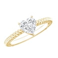 thumbnail image 1 of Rosec Jewels Lab Created Diamond Ring In Heart Shape - Half Carat - 5 MM - EF-VS Quality - Ready to Gift, 14K Yellow Gold, US 7.00, 1 of 8