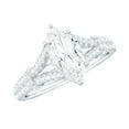 thumbnail image 1 of Rosec Jewels Lab Created Diamond Ring - Marquise Engagement Ring Designer - 5x10 mm - EF-VS Grade, 10K White Gold, US 10.50, 1 of 9