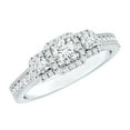 thumbnail image 1 of Rosec Jewels - Lab Created Diamond Ring - Vintage Inspired Engagement Ring - EF-VS Quality, 925 Sterling Silver, US 4.00, 1 of 8