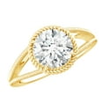 thumbnail image 1 of Rosec Jewels Lab Created Diamond Round Engagement Ring 2 Carat - EF-VS Quality Diamond Solitaire Ring, 14K Yellow Gold, US 7.50, 1 of 9