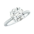 thumbnail image 1 of Rosec Jewels Lab Created Diamond Solitaire Engagement Ring 2 Carat - Circle Ring 8 mm - Ef-Vs Quality Certified, 18K White Gold, US 3.50, 1 of 8