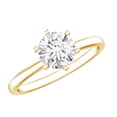 thumbnail image 1 of Rosec Jewels Lab Created Diamond Solitaire Ring 7 mm - Circle Engagement Ring 1 Carat - EF-VS Grade, 14K Yellow Gold, US 7.00, 1 of 8