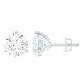 thumbnail image 1 of Rosec Jewels Lab Created Diamond Stud Earrings - Martini Earrings with Screw Back (1 Carat, 5 mm, EF-VS Grade), 925 Sterling Silver, 1 of 7