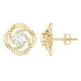 thumbnail image 1 of Rosec Jewels - Lab Created Diamond Stud Earrings - Swirl Earrings Ef-Vs Quality - Ready to Gift for Anniversary, 10K Yellow Gold, 1 of 7