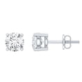 thumbnail image 1 of Rosec Jewels Lab Created Diamond Studs - EF-VS Quality Certified Half Carat Diamond Earrings with Screw Back, 10K White Gold, 1 of 7