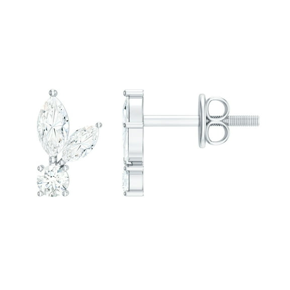 Rosec Jewels Lab Created Diamond Studs Earrings - Cute Bunny Earrings Diamond (EF-VS Quality) - Ready to Gift, 925 Sterling Silver