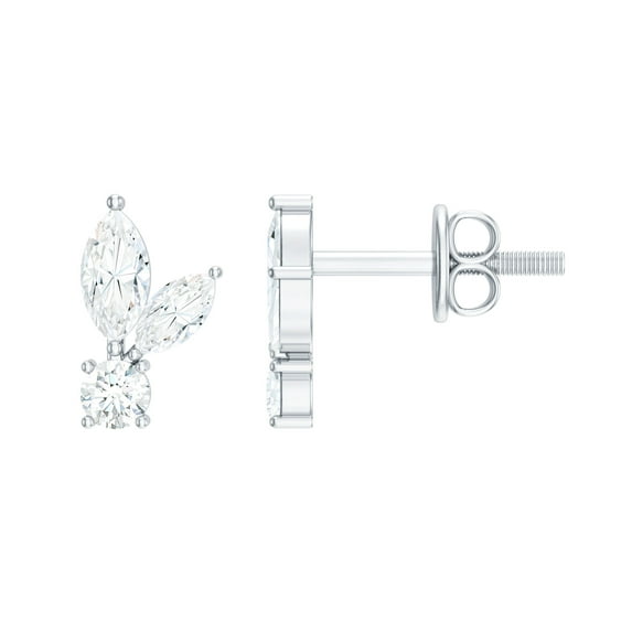 Rosec Jewels Lab Created Diamond Studs Earrings - Cute Bunny Earrings Diamond (EF-VS Quality) - Ready to Gift, 925 Sterling Silver