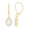 thumbnail image 1 of Rosec Jewels Lab Created Diamond Teardrop Earrings (Ef-Vs Quality) - Lever Back Earrings Gift for Anniversary, 10K Yellow Gold, 1 of 7