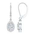 thumbnail image 1 of Rosec Jewels Lab Created Diamond Teardrop Earrings (Ef-Vs Quality) - Lever Back Earrings Gift for Anniversary, 18K White Gold, 1 of 6