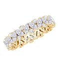 thumbnail image 1 of Rosec Jewels Lab Created Diamond Wedding Ring - Classic Full Eternity Band Ring - EF-VS Quality, 10K Yellow Gold, US 4.00, 1 of 9