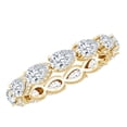 thumbnail image 1 of Rosec Jewels Lab Created Diamond Wedding Ring - Pear Eternity Band - EF-VS Quality Certified, 10K Yellow Gold, US 9.00, 1 of 9