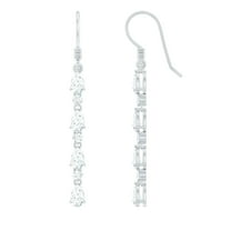 Rosec Jewels Lab Diamond Dangling Earrings - Ef-Vs Quality Certified Diamond Earrings with Fish Hook - Ready to Gift, 925 Sterling Silver