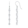 thumbnail image 1 of Rosec Jewels Lab Diamond Dangling Earrings - Ef-Vs Quality Certified Diamond Earrings with Fish Hook - Ready to Gift, 925 Sterling Silver, 1 of 8