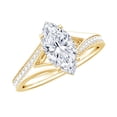 thumbnail image 1 of Rosec Jewels Lab Diamond Engagement Ring 1 Carat - 5X10 mm Marquise Split Shank Ring - EF-VS Grade, 10K Yellow Gold, US 8.50, 1 of 9