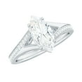 thumbnail image 1 of Rosec Jewels Lab Diamond Engagement Ring 1 Carat - 5X10 mm Marquise Split Shank Ring - EF-VS Grade, 18K White Gold, US 12.50, 1 of 9