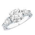 thumbnail image 1 of Rosec Jewels - Lab Diamond Engagement Ring 3 Stone - EF-VS Quality - Ready to Gift, 10K White Gold, US 7.50, 1 of 8