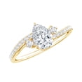 thumbnail image 1 of Rosec Jewels Lab Diamond Engagement Ring - 0.6 Carat - Pear Shape Diamond Ring - EF-VS Grade, 18K Yellow Gold, US 9.00, 1 of 7